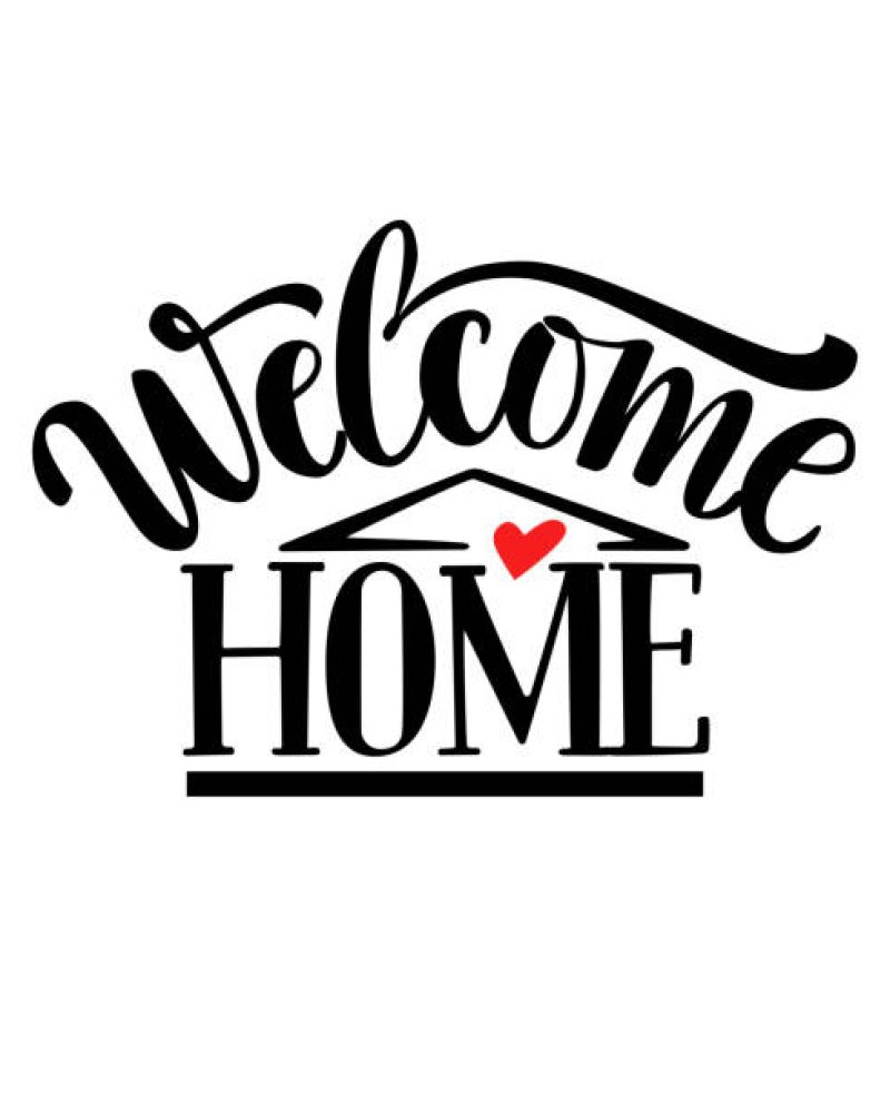 Welcome home vector illustration isolated on white